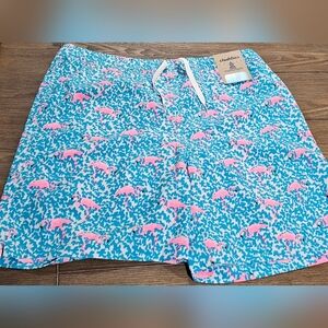 New chubbies youth 2 in 1 liner  Blue flamingos  Swim Trunks